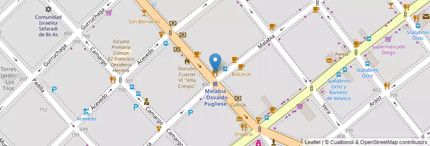 Mapa de ubicacion de Massaro, Villa Crespo en Arjantin, Ciudad Autónoma De Buenos Aires, Buenos Aires.