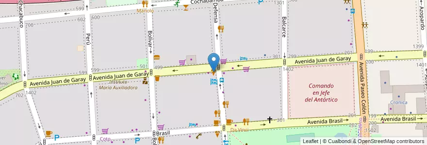 Mapa de ubicacion de Massera, San Telmo en Argentinien, Ciudad Autónoma De Buenos Aires, Comuna 1, Buenos Aires.