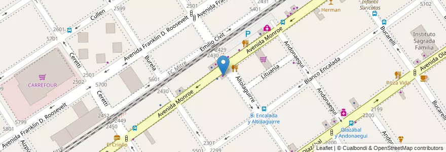 Mapa de ubicacion de Master Floor, Villa Urquiza en Аргентина, Буэнос-Айрес, Comuna 12, Буэнос-Айрес.