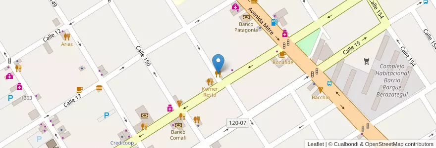 Mapa de ubicacion de Master Pizza en アルゼンチン, ブエノスアイレス州, Partido De Berazategui, Berazategui.