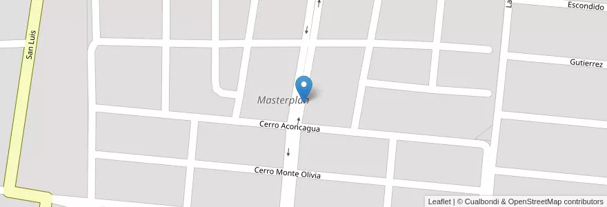 Mapa de ubicacion de Masterplan en 아르헨티나, Córdoba, Departamento General San Martín, Pedanía Villa Nueva, Municipio De Villa Nueva, Villa Nueva.