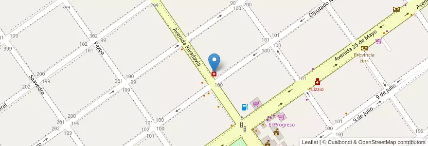 Mapa de ubicacion de Matayoshi en Arjantin, Buenos Aires, Partido De San Vicente.