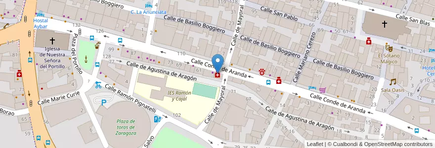 Mapa de ubicacion de Mateos Lardies, Ana María en 스페인, Aragón, 사라고사, Zaragoza, 사라고사.