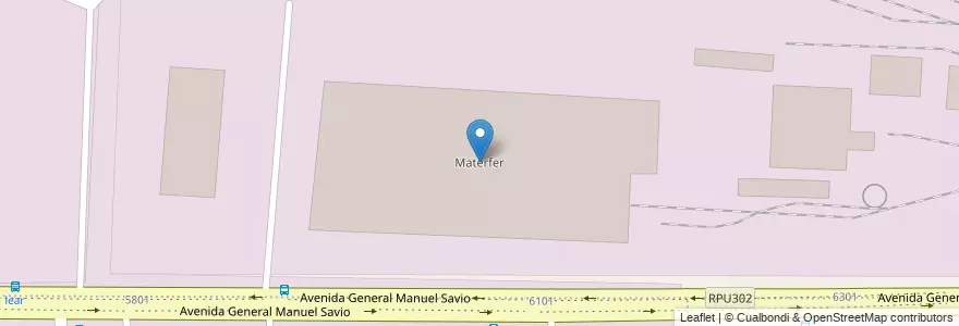 Mapa de ubicacion de Materfer en Arjantin, Córdoba, Departamento Capital, Pedanía Capital, Córdoba, Municipio De Córdoba.