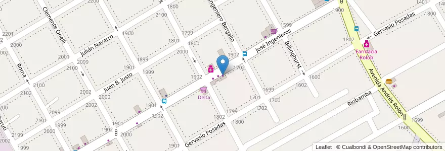 Mapa de ubicacion de Materiales Cutini en Argentina, Buenos Aires, Partido De San Isidro, Beccar.