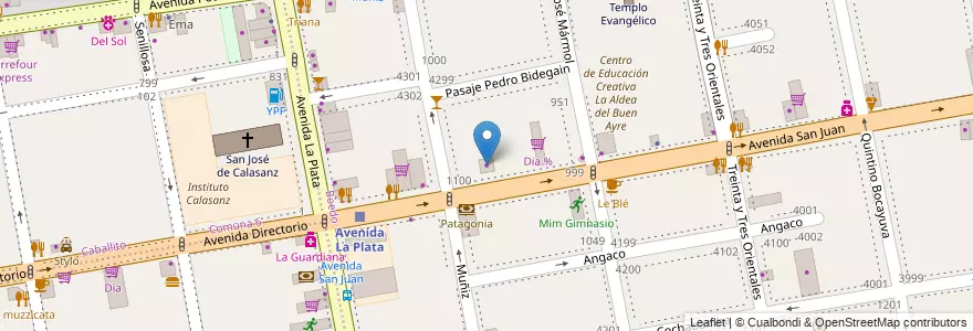 Mapa de ubicacion de Materiales de construcción, Boedo en Arjantin, Ciudad Autónoma De Buenos Aires, Comuna 5, Buenos Aires.