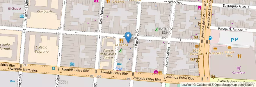 Mapa de ubicacion de materiales sansone en アルゼンチン, サルタ州, Capital, Municipio De Salta, Salta.