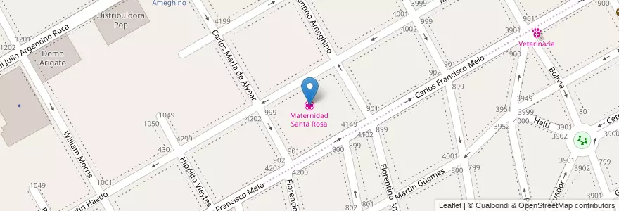 Mapa de ubicacion de Maternidad Santa Rosa en アルゼンチン, ブエノスアイレス州, Partido De Vicente López, Vicente López.