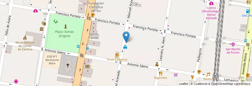Mapa de ubicacion de Maternidad en Argentina, Provincia Di Buenos Aires, Partido De Lomas De Zamora, Lomas De Zamora.