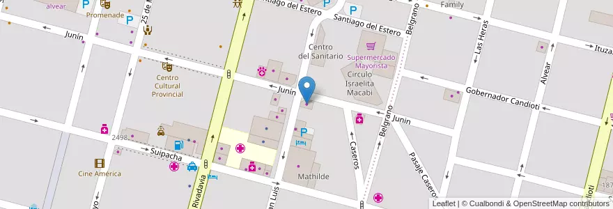 Mapa de ubicacion de Mathilde en آرژانتین, سانتافه, Departamento La Capital, Santa Fe Capital, سانتافه.