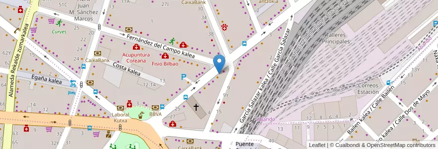 Mapa de ubicacion de Matilde Garate Barquín en 西班牙, 巴斯克, 比斯开, Bilboaldea, 毕尔巴鄂.