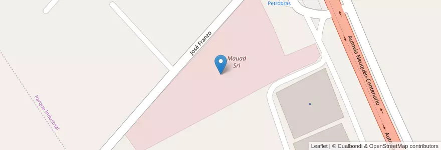 Mapa de ubicacion de Mauad Srl en Arjantin, Şili, Neuquén, Departamento Confluencia, Centenario.