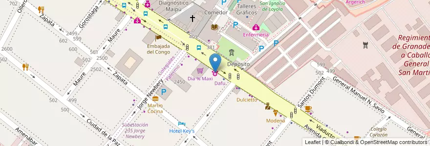 Mapa de ubicacion de Maure, Palermo en 아르헨티나, Ciudad Autónoma De Buenos Aires, 부에노스아이레스, Comuna 14.