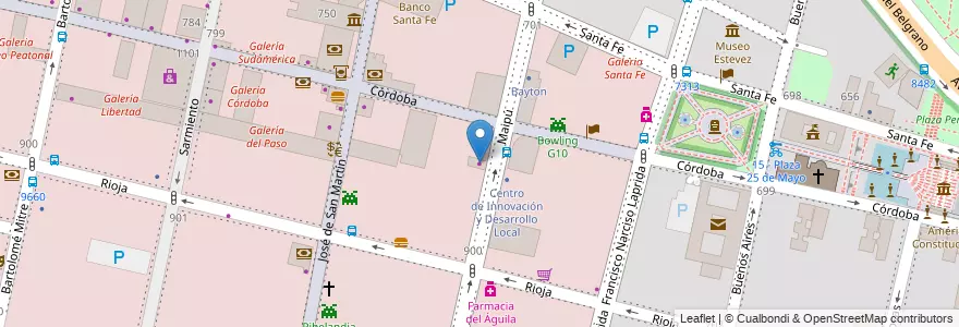 Mapa de ubicacion de Mauro Sergio en الأرجنتين, سانتا في, Departamento Rosario, Municipio De Rosario, روساريو.