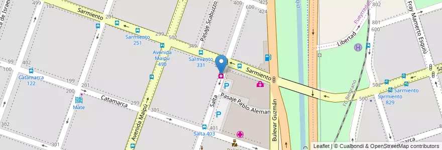 Mapa de ubicacion de Max Farma en アルゼンチン, コルドバ州, Departamento Capital, Pedanía Capital, Córdoba, Municipio De Córdoba.