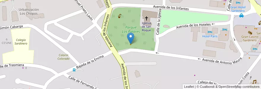 Mapa de ubicacion de Max Sports Café en اسپانیا, Cantabria, استان کانتابریا, Santander, Santander.