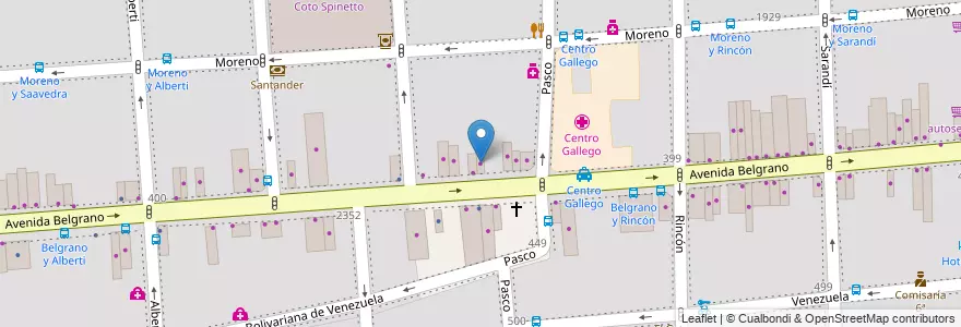 Mapa de ubicacion de Maxel Cocinas & Closets, Balvanera en 阿根廷, Ciudad Autónoma De Buenos Aires, Comuna 3, 布宜诺斯艾利斯.