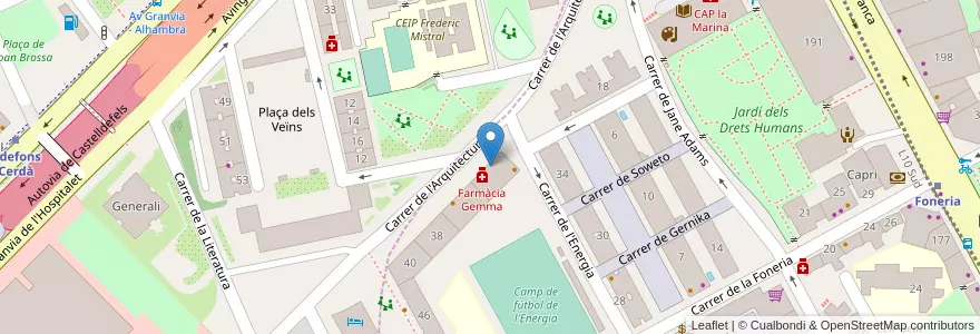 Mapa de ubicacion de Maxi en Испания, Каталония, Барселона, Барселонес.