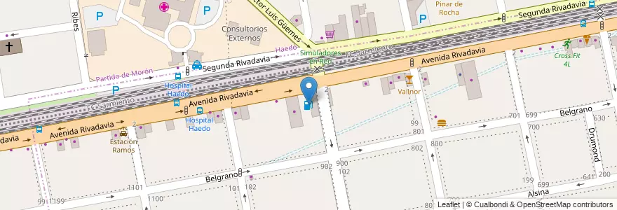 Mapa de ubicacion de Maxi Gas en Argentina, Buenos Aires, Partido De La Matanza, Ramos Mejía.