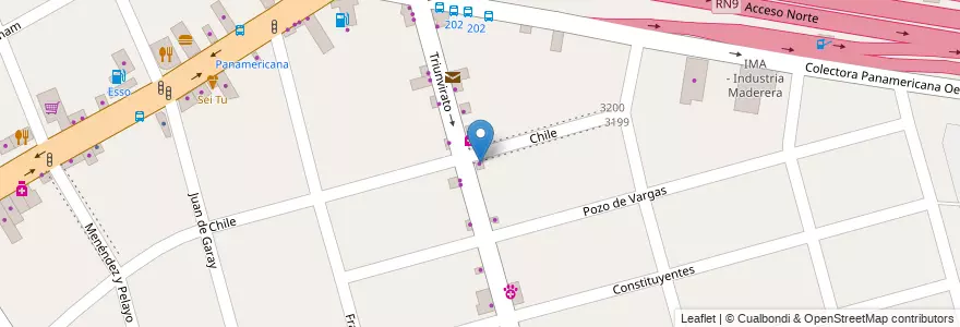 Mapa de ubicacion de Maxi Kiosco en Argentine, Province De Buenos Aires, Partido De Tigre, Don Torcuato.