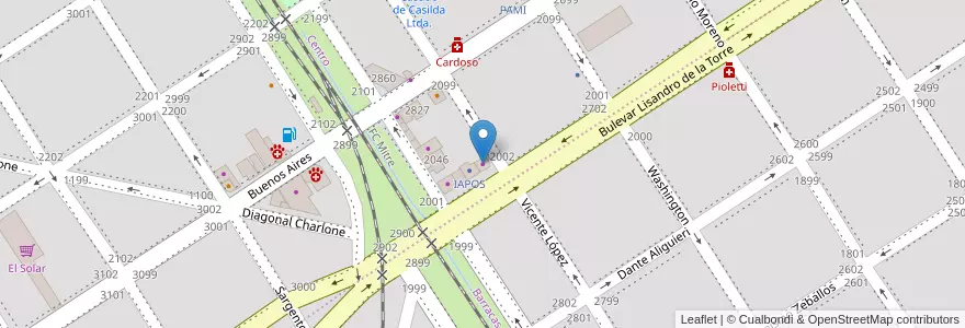 Mapa de ubicacion de Maxi Kiosco Soul en 阿根廷, Santa Fe, Departamento Caseros, Municipio De Casilda, Casilda.