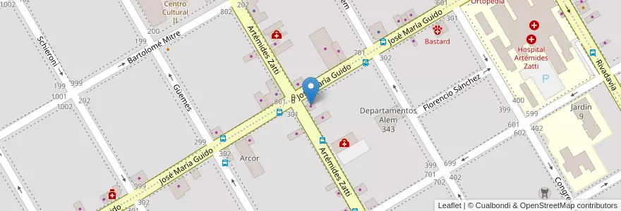 Mapa de ubicacion de Maxi Kiosco Tío Gus en アルゼンチン, リオネグロ州, Departamento Adolfo Alsina, Viedma, Viedma.