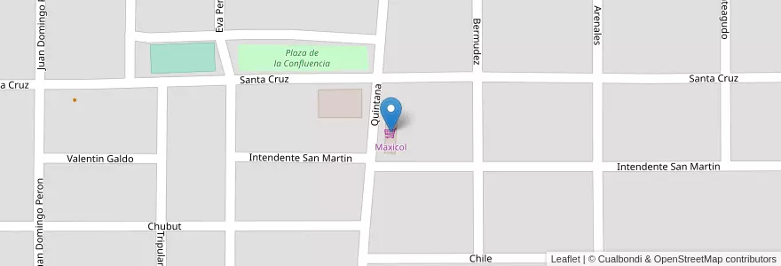 Mapa de ubicacion de Maxicol en 아르헨티나, 리오네그로주, Departamento San Antonio, San Antonio Oeste.