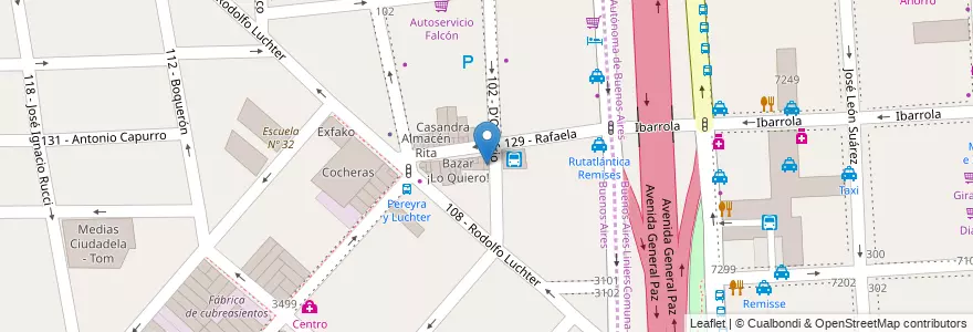 Mapa de ubicacion de Maxikiosco en Argentinien, Provinz Buenos Aires, Partido De Tres De Febrero, Ciudadela.