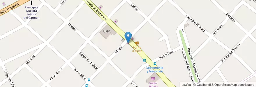 Mapa de ubicacion de Maxikiosco en Arjantin, Buenos Aires, Partido De San Fernando, San Fernando.