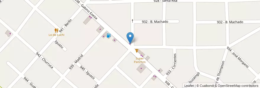 Mapa de ubicacion de Maxikiosco Esquina en アルゼンチン, ブエノスアイレス州, Partido De Tres De Febrero, Loma Hermosa.