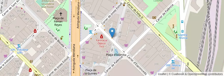 Mapa de ubicacion de Máximo en 西班牙, Catalunya, Barcelona, Barcelonès, Barcelona.