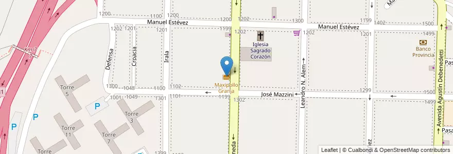 Mapa de ubicacion de Maxipollo Granja en Arjantin, Buenos Aires, Partido De Avellaneda, Dock Sud.
