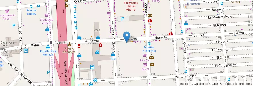 Mapa de ubicacion de Maxxi, Liniers en アルゼンチン, Ciudad Autónoma De Buenos Aires, Comuna 9, ブエノスアイレス.