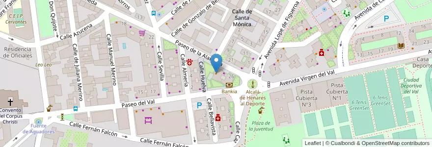 Mapa de ubicacion de Mayca en Испания, Мадрид, Мадрид, Área Metropolitana De Madrid Y Corredor Del Henares, Alcalá De Henares.
