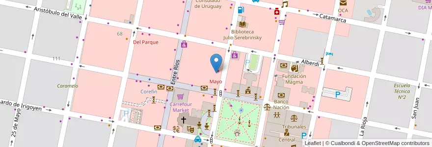 Mapa de ubicacion de Mayo en Argentinien, Provinz Entre Ríos, Departamento Concordia, Distrito Suburbios, Concordia, Concordia.