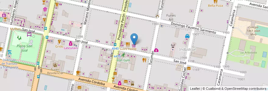 Mapa de ubicacion de Mayorista Funes en 阿根廷, Santa Fe, Departamento Rosario, Municipio De Funes, Funes.