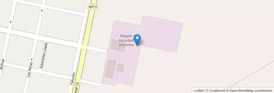Mapa de ubicacion de Mayper Sociedad Anónima en Argentine, Santa Fe, Departamento San Martín, Municipio De San Jorge.