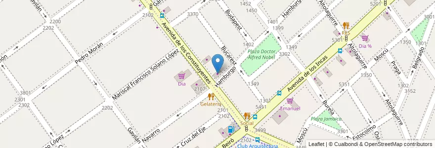 Mapa de ubicacion de MB Bikes, Parque Chas en アルゼンチン, Ciudad Autónoma De Buenos Aires, ブエノスアイレス, Comuna 15.