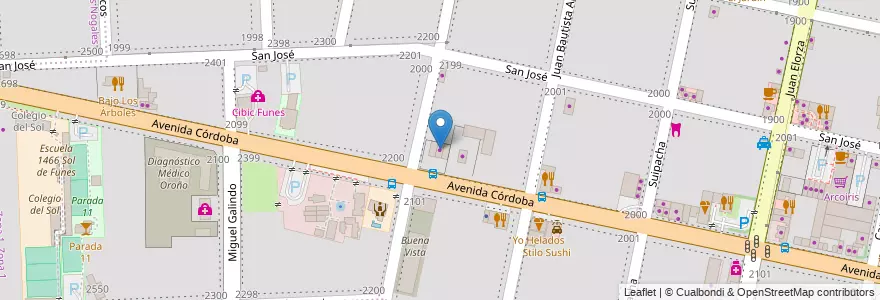 Mapa de ubicacion de M&B Ingeniería en Argentina, Santa Fe, Departamento Rosario, Municipio De Funes, Funes.