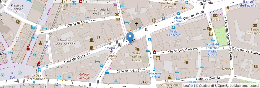 Mapa de ubicacion de Mc Café en Sepanyol, Comunidad De Madrid, Comunidad De Madrid, Área Metropolitana De Madrid Y Corredor Del Henares, Madrid.