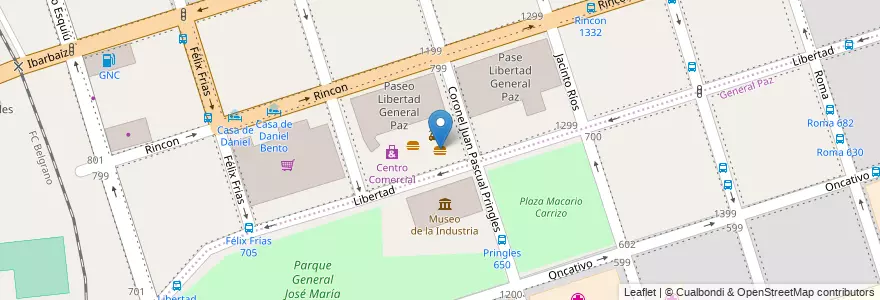 Mapa de ubicacion de Mc Donal's en الأرجنتين, Córdoba, Departamento Capital, Pedanía Capital, Córdoba, Municipio De Córdoba.