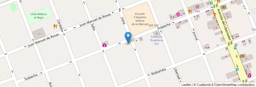Mapa de ubicacion de MC Estudio Contable en アルゼンチン, ブエノスアイレス州, Partido De Merlo, Merlo.