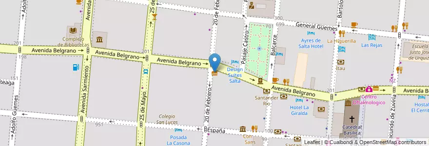 Mapa de ubicacion de Mc Lukas en 아르헨티나, Salta, Capital, Municipio De Salta, Salta.