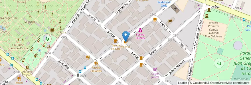 Mapa de ubicacion de Mc Nor, Palermo en Arjantin, Ciudad Autónoma De Buenos Aires, Buenos Aires, Comuna 14.