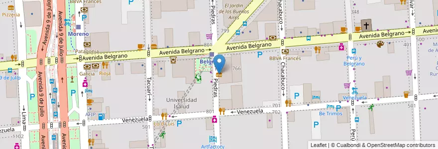 Mapa de ubicacion de Mc Sandwich, Montserrat en Argentina, Ciudad Autónoma De Buenos Aires, Comuna 1, Buenos Aires.