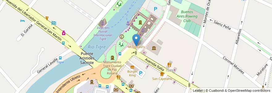 Mapa de ubicacion de McCafé en Arjantin, Buenos Aires, Partido De Tigre, Tigre.