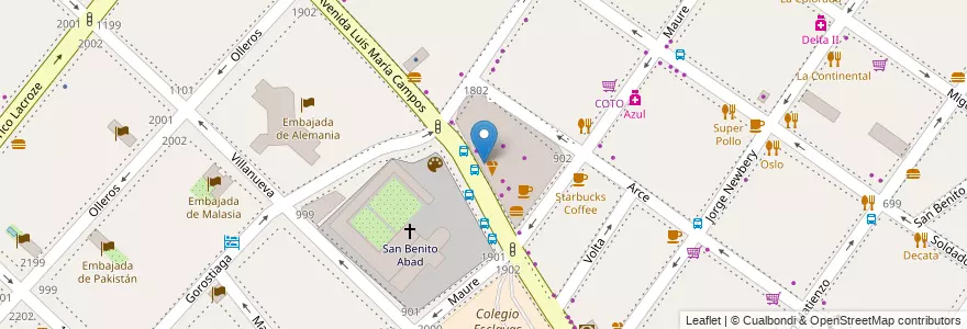 Mapa de ubicacion de McCafé, Palermo en Argentinien, Ciudad Autónoma De Buenos Aires, Buenos Aires, Comuna 14.