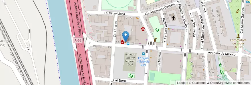 Mapa de ubicacion de McCharly & Company Café en Испания, Астурия, Астурия, Mieres.