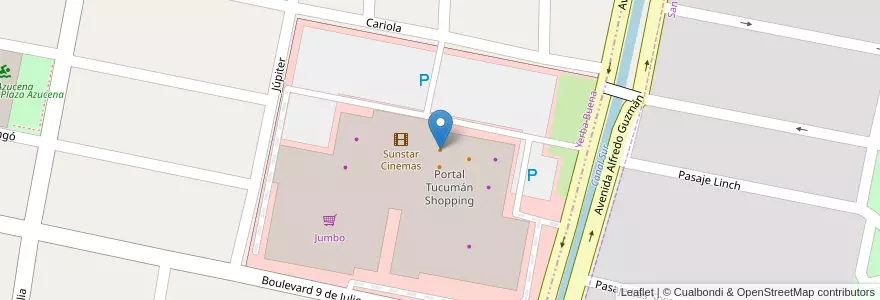 Mapa de ubicacion de McDonald's en 아르헨티나, Tucumán, Departamento Yerba Buena, Yerba Buena.