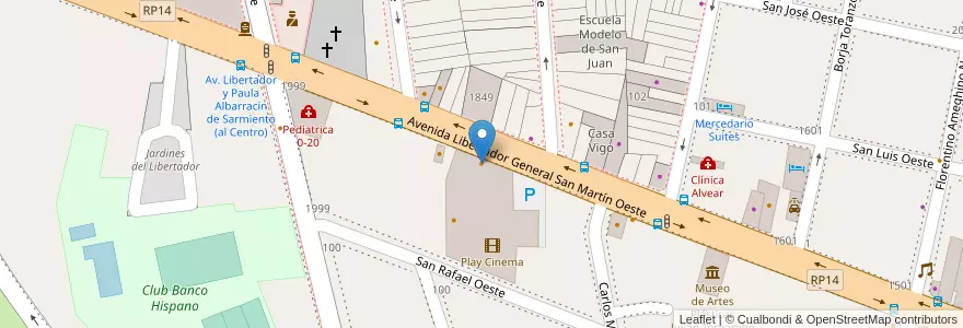 Mapa de ubicacion de McDonald's en Arjantin, San Juan, Şili, Capital.